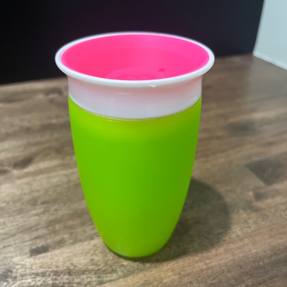 Other - Vibrant Green and Pink baby/toddler cup
